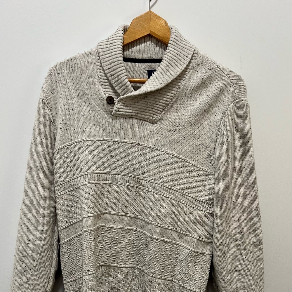 Men's chaps Beige Sweater with Textured Design